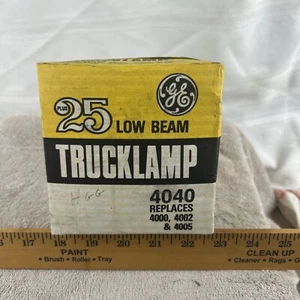NOS GE 4040 Low Beam Truck lamp Sealed Beam Headlight 5.75" Round 12v Bulb - Picture 1 of 6