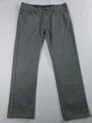 Jeans masculino Akademiks tamanho 34x30 (REAL) perna reta jeans cinza - Imagem 1 de 4