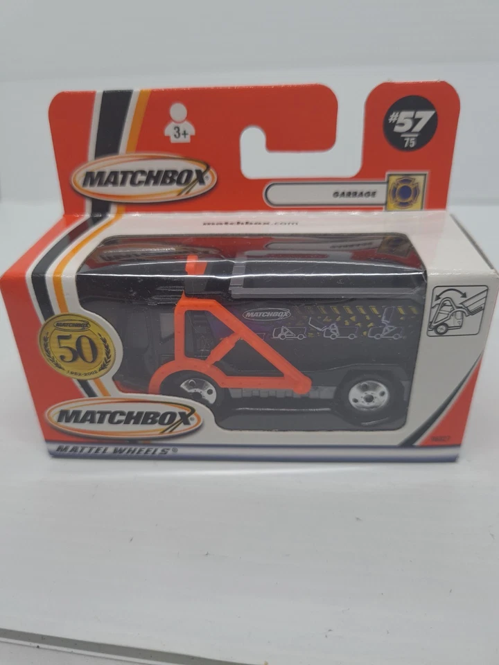 Matchbox Garbage black truck MB #57 50 Year anniversary New In box 96827 Vintage - Image 1 of 4