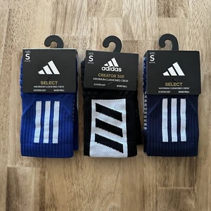 Adidas Basketball Max Cushioned Crew Socks 3 Pairs Youth Shoe Size 2Y - 5Y - Picture 1 of 4