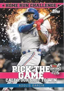 2022 Topps Serie 2 ADOLIS GARCIA Home Run Challenge - TEXAS RANGERS - HBC-26 - Foto 1 di 1