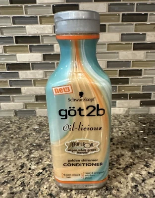 Got2b Oil-licious Golden Shimmer Conditioner ~ 13.5 fl oz ~ Triple Oil Argan NEW - Image 1 of 4