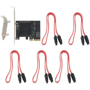 PCIE auf 5-Port SATA III 6 Gbit / S SATA Controller Erweiterung Karte Compu4169 - Photo 1/8