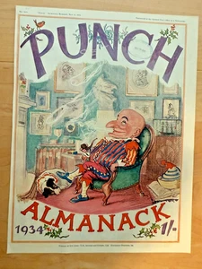PUNCH ALMANACK MAGAZINE COVER ONLY  1934 - Picture 1 of 2