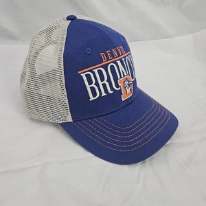 Gorra de camionero ajustable azul y naranja oficial de la NFL Denver Broncos Snapback - Imagen 1 de 8