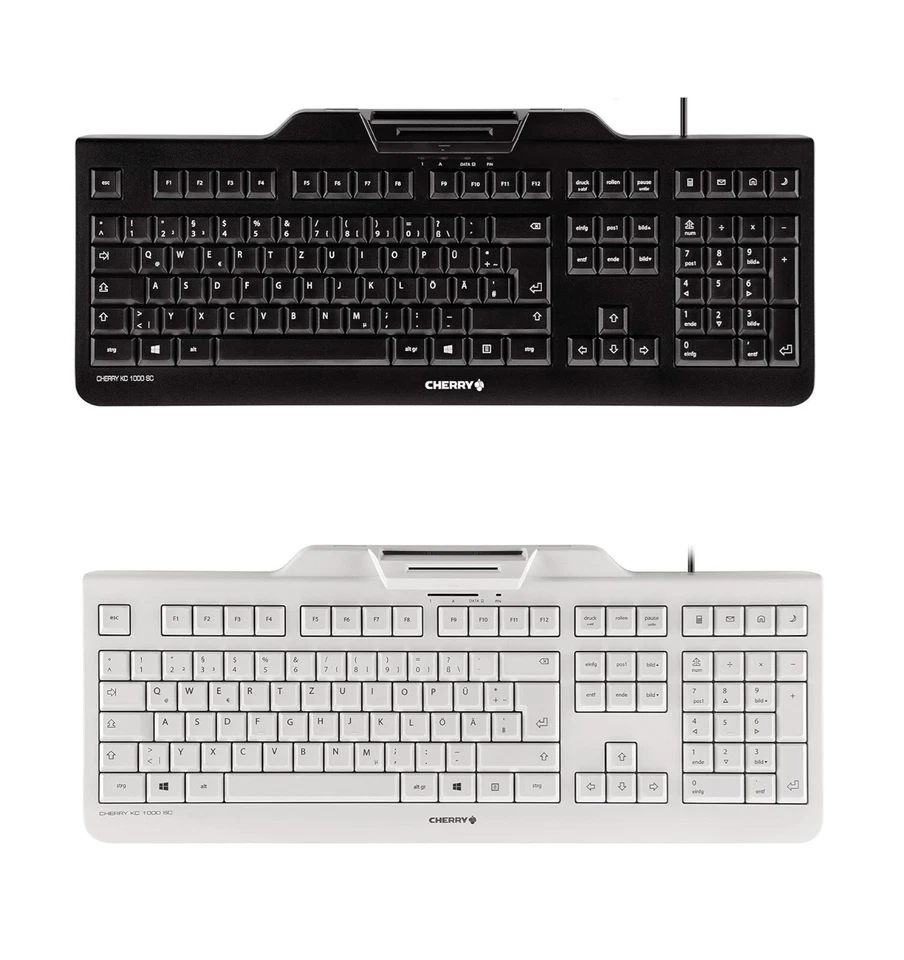 Cherry KC 1000 SC Tastatur USB QWERTZ Smartcard Leser Sicherheits Tastatur Büro - Bild 1 von 1