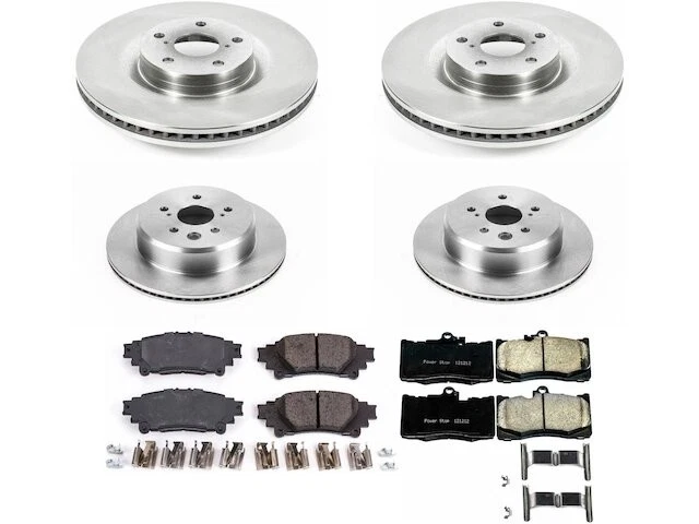 Front and Rear Brake Pad and Rotor Kit For 2016-2017 Lexus GS200t Base RG238GZ — 第 1/1 张图片