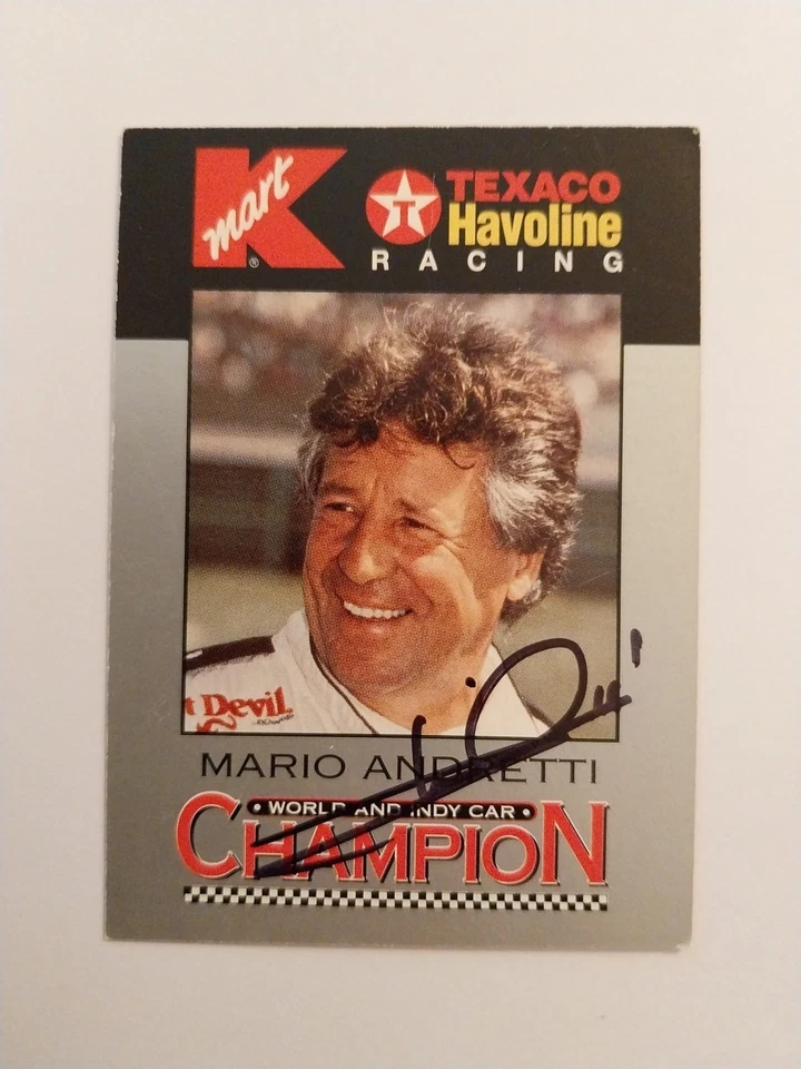 Mario Andretti Autogramm Signiert Karte Motorsport - Bild 1 von 1