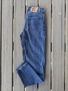 Jeans de mezclilla de colección años 80 Levi’s PARA HOMBRES 26x30 AZUL TAB 550 Student lavado oscuro EE. UU. - Imagen 1 de 11