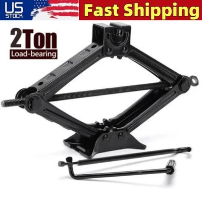 2 TON Car Scissor Jack Handle Crank Tool Van Garage Tire Wheel Lug Wrench Jack - Image 1 of 4