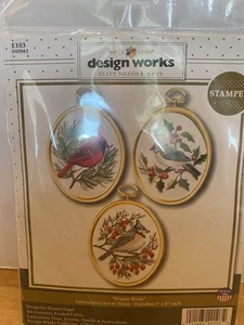 Design Works”Winter Birds” Stamped Cross Stitch Kit New - Picture 1 of 3