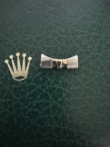 ROLEX 14K Gold & SS 20MM END LINK FOR 6251 ROLLED JUBILEE BAND BRACELET - Picture 1 of 2