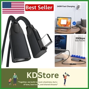 6ft Right Angle USB C Extension Cable — 4K, 20Gbps, 240W Fast Charging - Picture 1 of 12