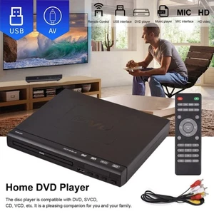 Reproductor de DVD sin todas las regiones Reproductor de discos DVD CD Salida AV USB Control remoto NUEVO - Imagen 1 de 12