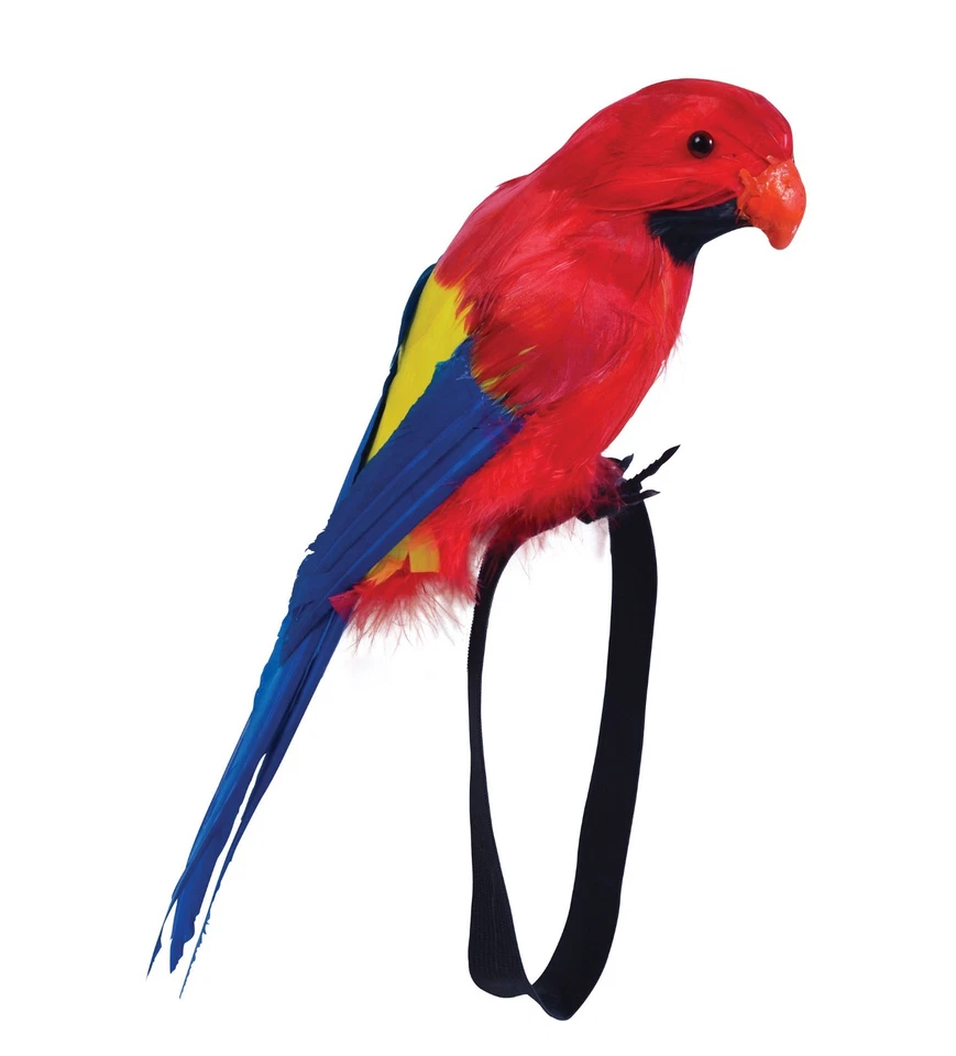 INSWAREHOUSE Pirate Shoulder Parrot 50cm Feathered Fancy Dress Accessory for Captain Jack