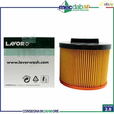 LAVORWASH Filtro a Cartuccia Per Aspirapolveri Modelli GN – GNX - GB, Lavor 5.212.0161