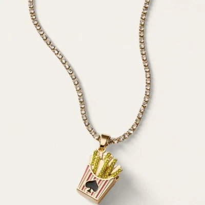 Collar Tenis Kate Spade New York X Target French Fry Charm Tono Dorado con Caja Foto 1 de 4