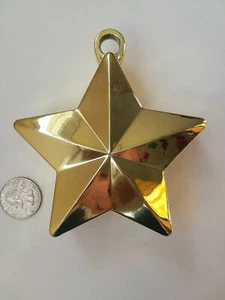 Plastic Hang-able Gold Star ( Excellent for Recognition Or Ornament )  - Picture 1 of 4