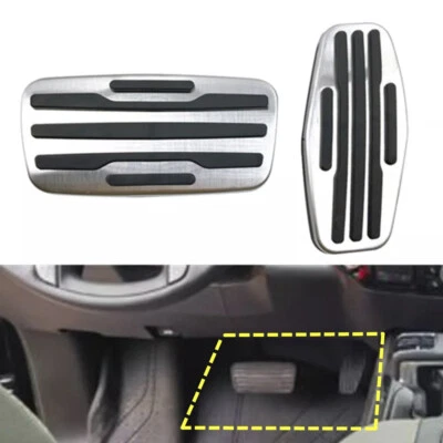 No Drill Steel Brake Accelerator Gas Pedal Pad Cover for GMC Sierra 1500 20-24 - Image 1 of 4