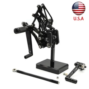 For Suzuki GSXR600 GSXR750 2006-2010 2008 Rearset Footrest Footpegs Brake Lever - Picture 1 of 8