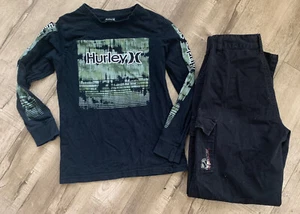 Hurley Cargo Pants , Black, Boys Waist 28 Hurley Long Sleeve Boys Sz Med 10/12 - Picture 1 of 2