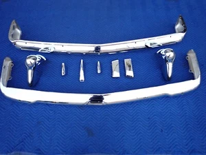 1955 MERCURY MONTEREY 9-PIECE FRONT BUMPER TRIPLE CHROME SHOW QUALITY - Picture 1 of 9