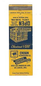 Crown Furniture Co.    Matchcover   Franklin Ave.   St. Louis, MO.