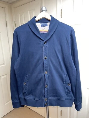 Ted Baker London Hombre Azul Marino Cuello Chal Algodón Cárdigan Chaqueta Talla 5 (L) Foto 1 de 4