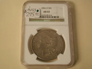 1896-O Morgan Silver Dollar NGC AU53 - Picture 1 of 7