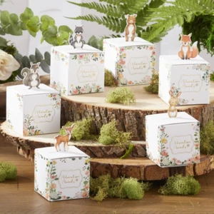(Juego de 24) Cajas de Favor Woodland Baby Shower, Talla Única, Rosa - Imagen 1 de 16