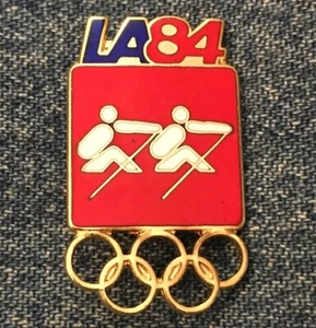 Broche prendedor pictograma olímpico de remo ~ Juegos de Verano de Los Ángeles 1984 ~ Los Ángeles - Imagen 1 de 2
