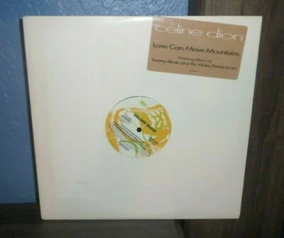 CELINE DION LOVE CAN MOVE MOUNTAINS 12" PROMO REMIXES RECORD DIAN WARREN WAKE - Image 1 of 4
