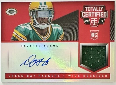 2014 Panini TOTALLY CERTIFIED Davante Adams ROOKIE MIRROR PLATINUM RED 11/25  - Image 1 of 4