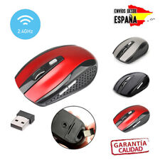 Raton Optico Inalambrico 6 Botones USB 1600 DPI Ajustable para PC desde España.