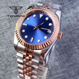 Reloj automático para hombre de dos tonos 36 mm/39 mm esfera azul Sunburst zafiro NH35 PT5000 - Imagen 1 de 10