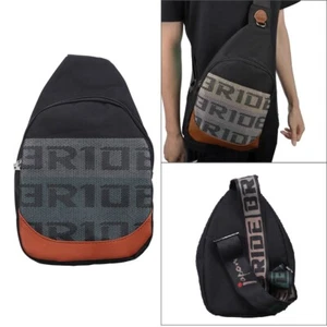 JDM BRIDE Black Backpack Molle Tactical Sling Chest Pack Shoulder Waist Bag - Picture 1 of 11