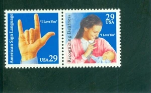 US 2783-2784 American Sign Language, Pair, Mint NH - Picture 1 of 1