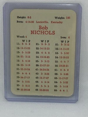 Juego de golf profesional APBA 1962 Bob Nichols Foto 1 de 2