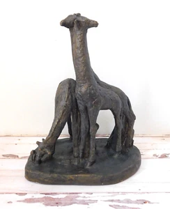 Escultura de yeso de 13" vintage 1972 - Austin Productions Giraffe Family Trio - Imagen 1 de 10
