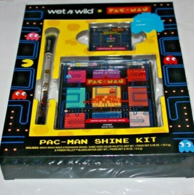 Wet n Wild X Pac Man 3 Piece Shine Kit ~Limited Edition~ New Sealed  - Image 1 of 2