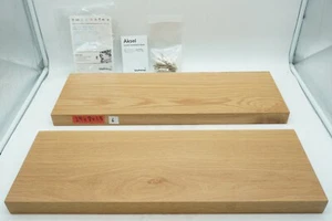 Coppia mensole galleggianti Shelfology KFSMWSS00WLCL Aksel noce massello satinato chiaro - Foto 1 di 3