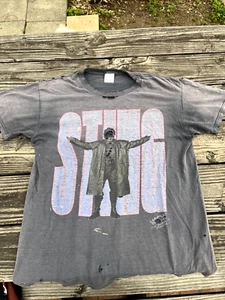 Vintage 90s WCW NWO WWF Wrestling Sting T Shirt Mens Size MEDIUM Thrashed Faded - Picture 1 of 2