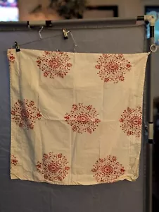 Pottery Barn Euro Shams Pair White With Red Floral Pattern Set Of 2 - Picture 1 of 6