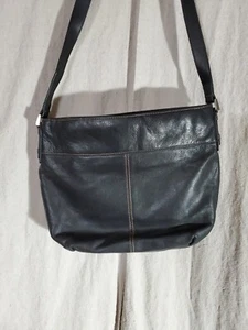 Sonoma Black Classic Leather M Shoulder Satchel Handbag Purse - Picture 1 of 10