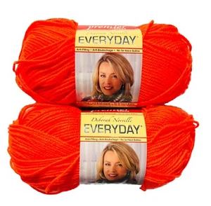 Deborah Norville Everyday yarn in FLAME ORANGE #4 DISCONTINUED 203 yds Qty 2 - Picture 1 of 1