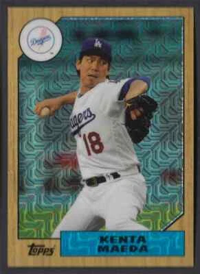 2017 Topps Chrome Refractor Kenta Maeda Los Angeles Dodgers #87-KM - Image 1 of 2