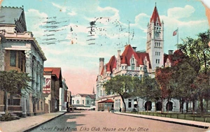 Postcard MN Saint Paul Minnesota-Elks Club House&Post Office-Antique c191 2(D14) - Picture 1 of 4