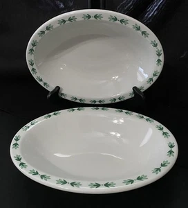 Vintage Shenango Green Leaves Vegetable Serving Bowls-Set Of 2 - Picture 1 of 3