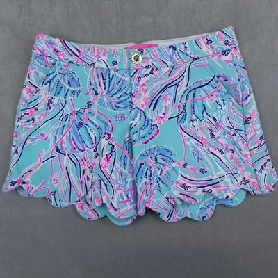 Pantalones Cortos Lilly Pulitzer Tejidos Buttercup Para Mujer 0 Bolsillos Estirados Festoneados Foto 1 de 4