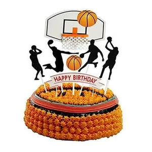 Set of 7 Basketball Letters DIY Happy Birthday For Boy Cake Topper Sport Cake - Picture 1 of 7